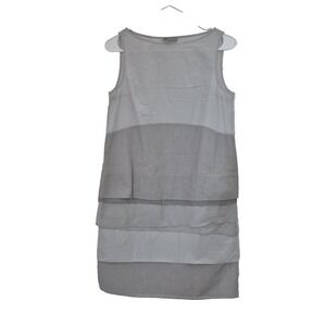 cos embellished mini shift dress LINEN MINI SHIFT DRESS - UNDYED / BEIGE